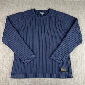 Polo Jeans Company Ralph Lauren Navy Blue Ribbed Sweater Women's Large